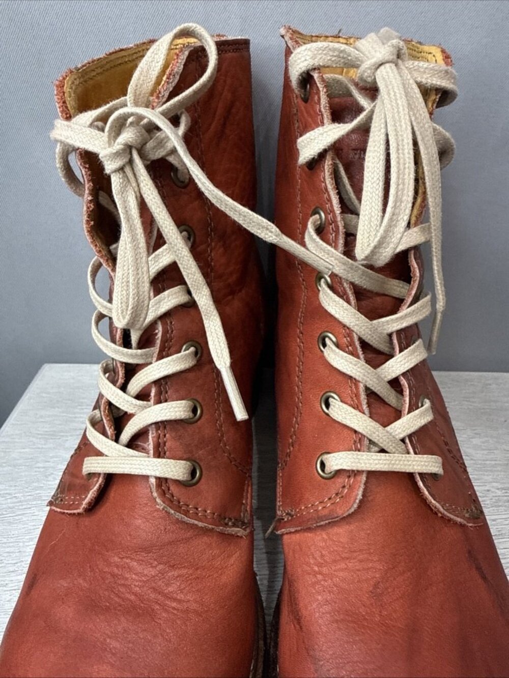 RARE Frye Women’s Sabrina 6G Lace Up Made In USA - 9.5 M. $480 - Picture 10 of 12
